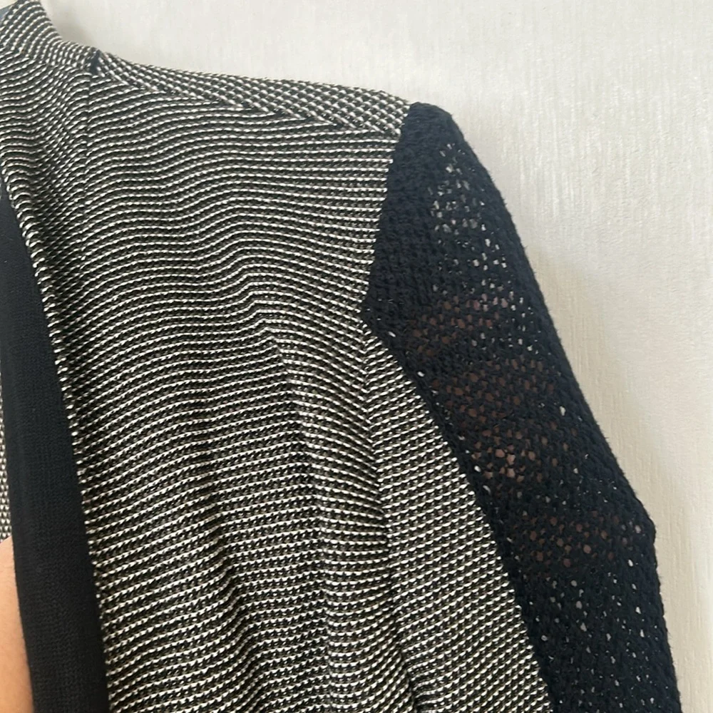 MISOOK FIT BLAZER WOMEN SIZE XS BLACK GRAY MESH SLEEVE - Picture 6 of 12